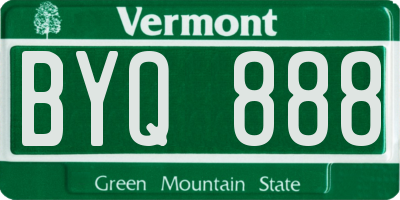 VT license plate BYQ888