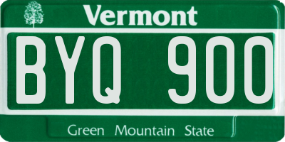 VT license plate BYQ900