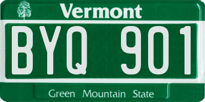 VT license plate BYQ901