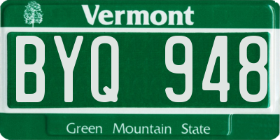 VT license plate BYQ948