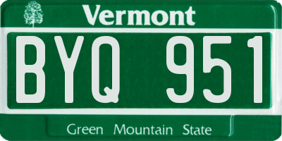 VT license plate BYQ951
