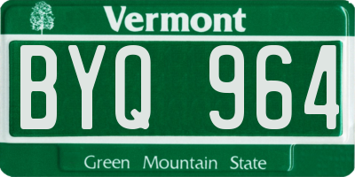 VT license plate BYQ964