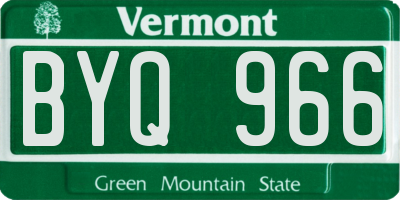 VT license plate BYQ966