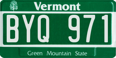 VT license plate BYQ971