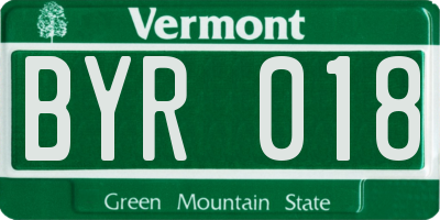VT license plate BYR018