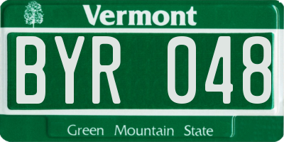 VT license plate BYR048