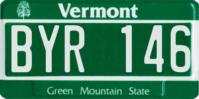 VT license plate BYR146