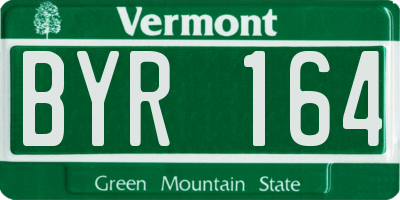 VT license plate BYR164
