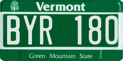 VT license plate BYR180