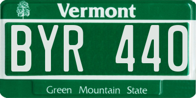 VT license plate BYR440