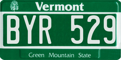 VT license plate BYR529