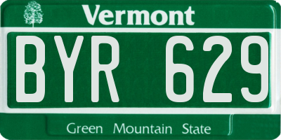 VT license plate BYR629
