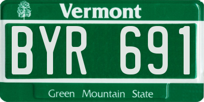 VT license plate BYR691