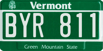 VT license plate BYR811