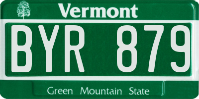 VT license plate BYR879