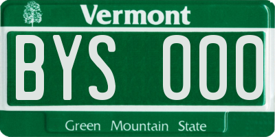 VT license plate BYS000