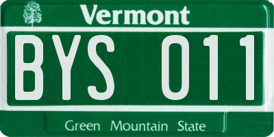 VT license plate BYS011