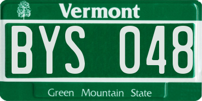 VT license plate BYS048