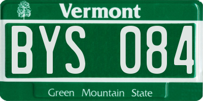 VT license plate BYS084