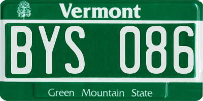 VT license plate BYS086