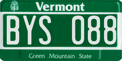 VT license plate BYS088