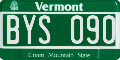 VT license plate BYS090