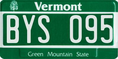 VT license plate BYS095