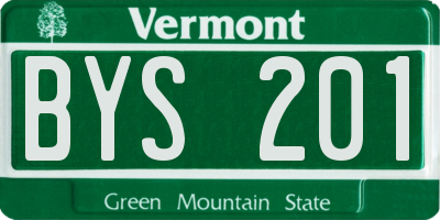 VT license plate BYS201