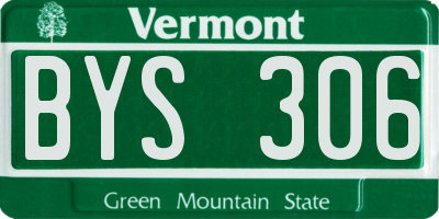 VT license plate BYS306