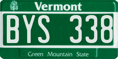 VT license plate BYS338