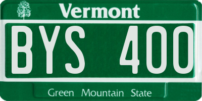 VT license plate BYS400