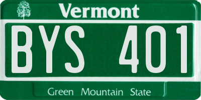 VT license plate BYS401