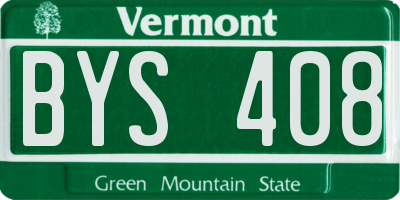 VT license plate BYS408