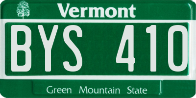 VT license plate BYS410
