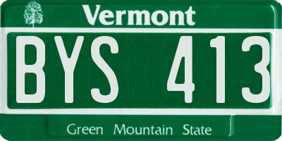 VT license plate BYS413