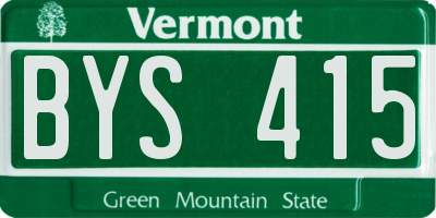 VT license plate BYS415