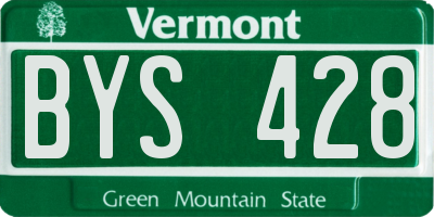 VT license plate BYS428