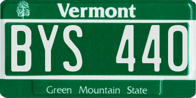 VT license plate BYS440