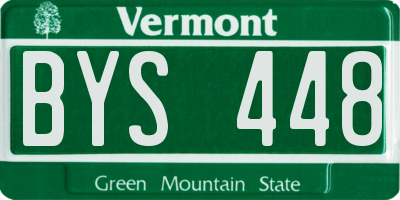 VT license plate BYS448