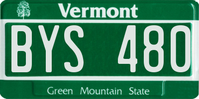 VT license plate BYS480