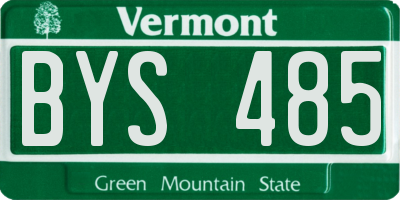 VT license plate BYS485