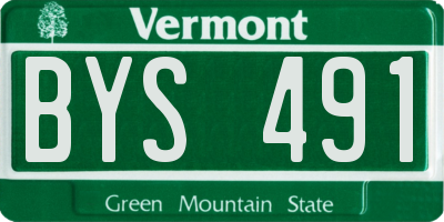 VT license plate BYS491