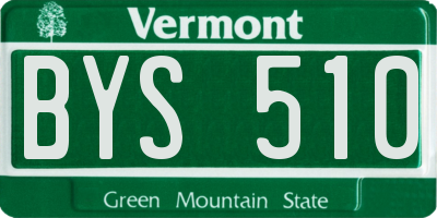 VT license plate BYS510