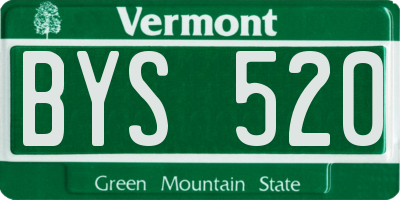VT license plate BYS520