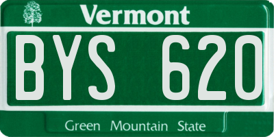 VT license plate BYS620