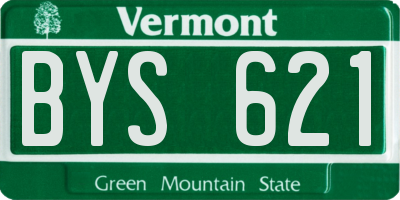 VT license plate BYS621
