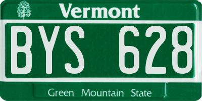 VT license plate BYS628