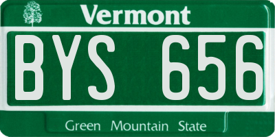 VT license plate BYS656