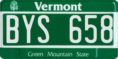 VT license plate BYS658