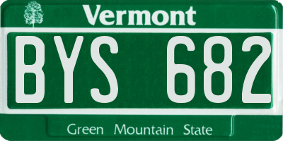 VT license plate BYS682